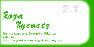 roza nyemetz business card